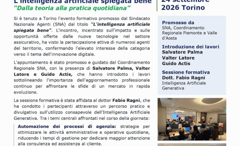 L’intelligenza artificiale al servizio degli agenti, a Torino la formazione Sna Piemonte e Valle d’Aosta